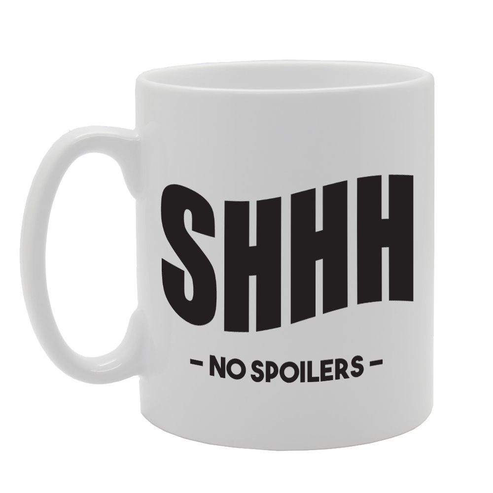 Shhhh No Spoilers   Printed Tea Coffee Ceramic  Mg2112 - Funny Printed Coffee Mug - Great Gift Idea