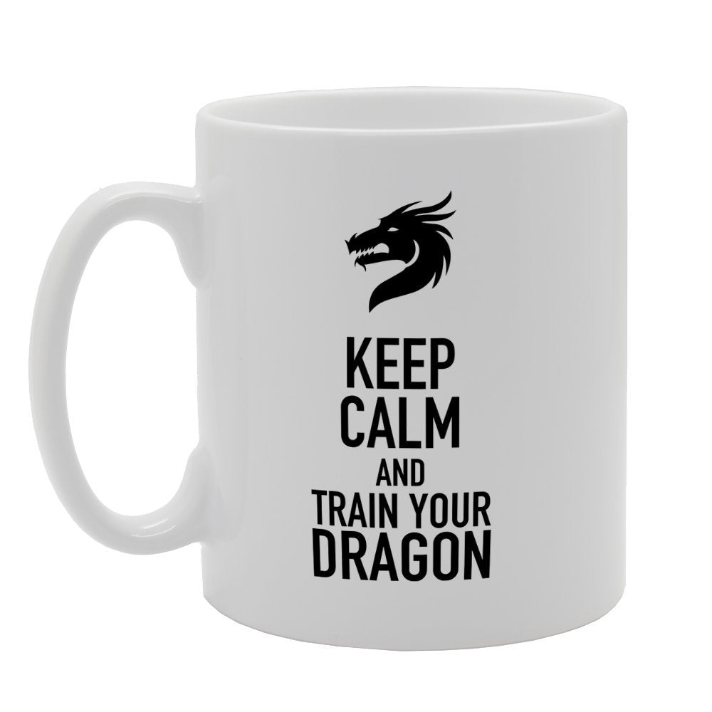 Keep Calm And Train Your Dragon   Printed Tea Coffee Ceramic  Mg2538 - Funny Printed Coffee Mug - Great Gift Idea
