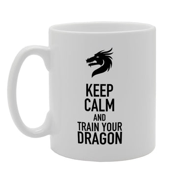 Keep Calm And Train Your Dragon   Printed Tea Coffee Ceramic  Mg2538 - Funny Printed Coffee Mug - Great Gift Idea
