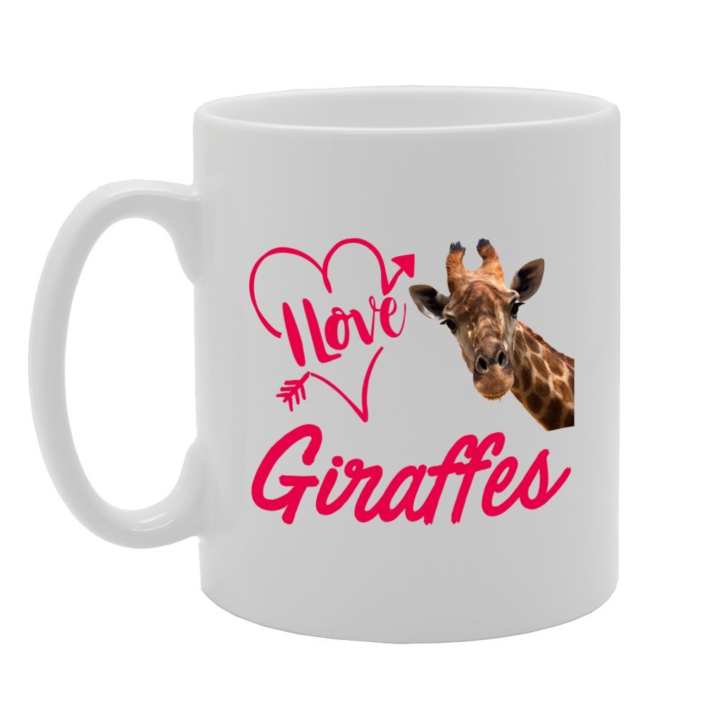 I Love Giraffe   Printed Tea Coffee Ceramic  Mg4313 - Funny Printed Coffee Mug - Great Gift Idea