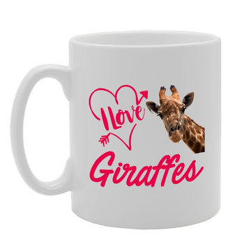 I Love Giraffe   Printed Tea Coffee Ceramic  Mg4313 - Funny Printed Coffee Mug - Great Gift Idea