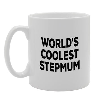 World'S Coolest Stepmum   Printed Tea Coffee Ceramic  Mg1365 - Funny Printed Coffee Mug - Great Gift Idea