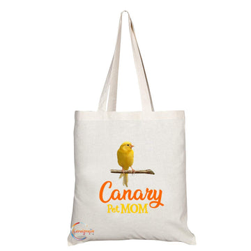 TB621 Pet MOM Canary Novelty Present Gift Printed Eco-Friendly Stylish Long Handled Tote Shoulder Bag