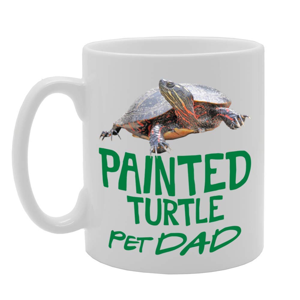 Pet Dad Painted Turtle   Printed Tea Coffee Ceramic  Mg4634 - Funny Printed Coffee Mug - Great Gift Idea
