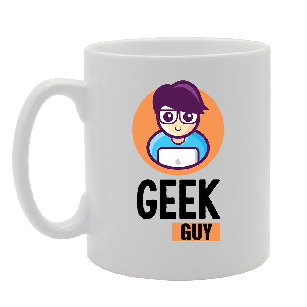 Geeky - Geek Guy   Printed Tea Coffee Ceramic  Mg3874 - Funny Printed Coffee Mug - Great Gift Idea