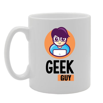 Geeky - Geek Guy   Printed Tea Coffee Ceramic  Mg3874 - Funny Printed Coffee Mug - Great Gift Idea