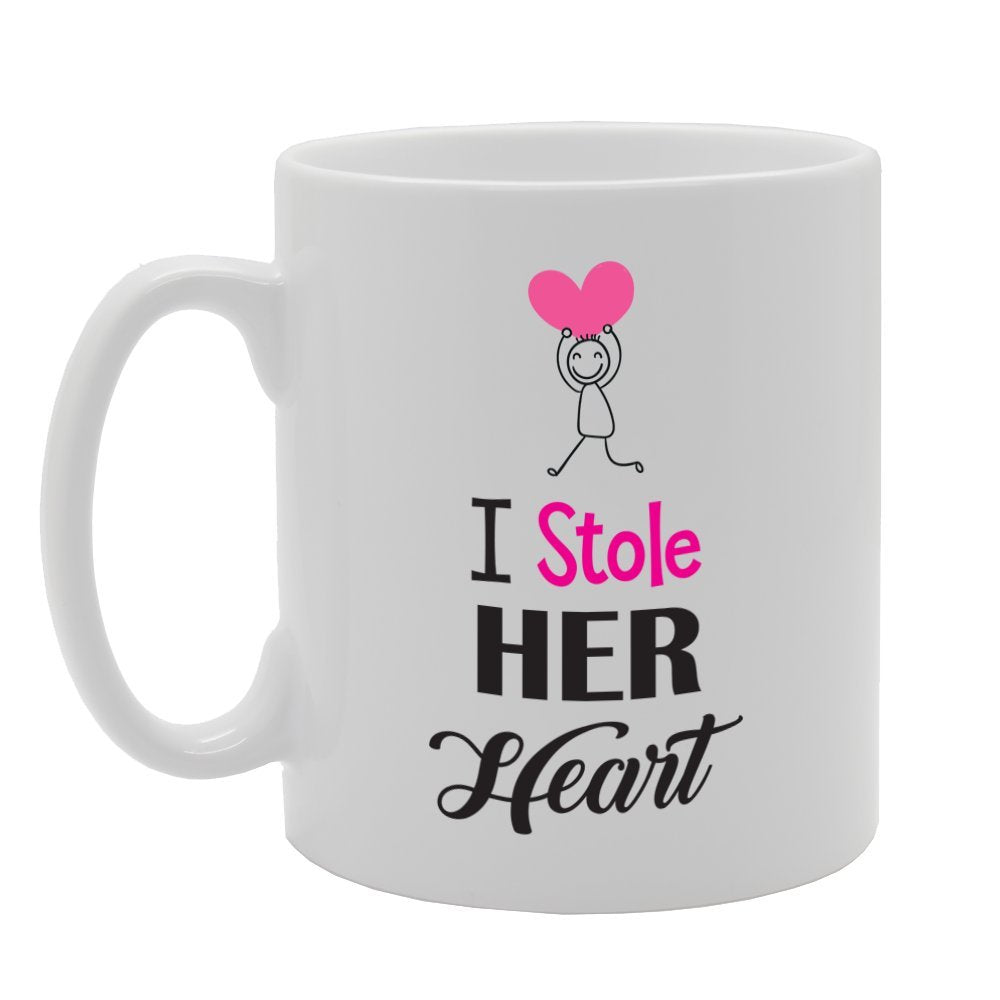 I Stole Her Heart   Printed Tea Coffee Ceramic  Mg3622 - Funny Printed Coffee Mug - Great Gift Idea