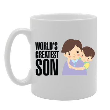 World'S Greatest Son   Printed Tea Coffee Ceramic  Mg3503 - Funny Printed Coffee Mug - Great Gift Idea