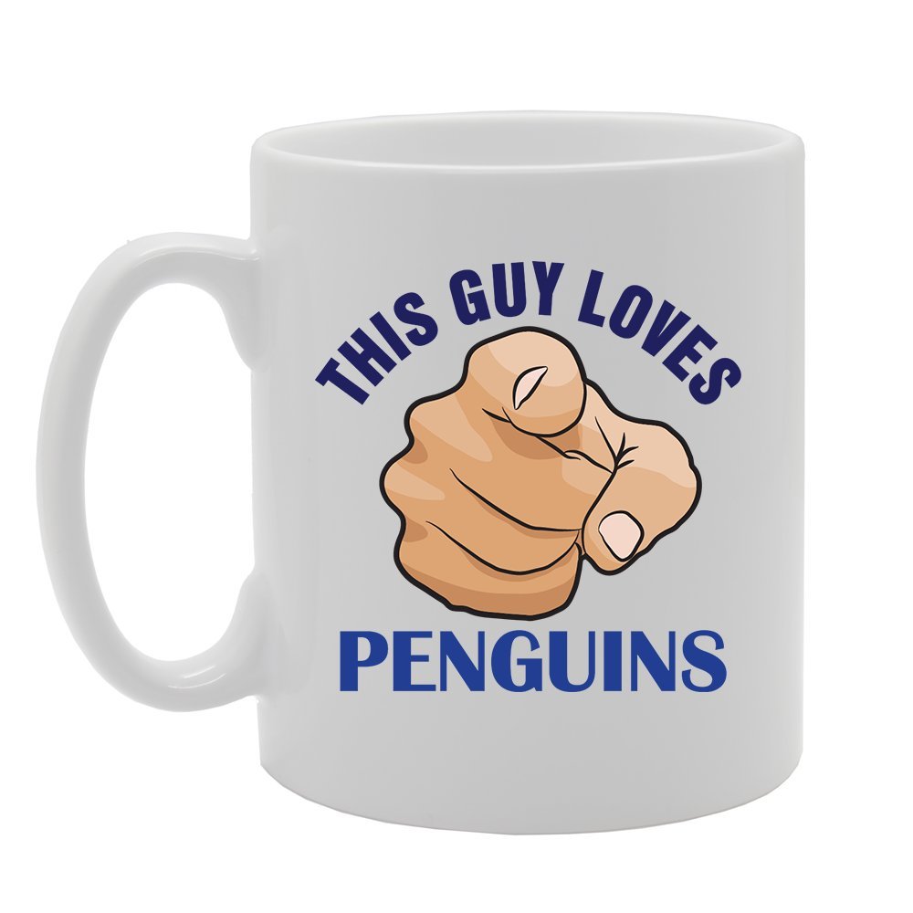 This Guy Loves Penguins   Printed Tea Coffee Ceramic  Mg4135 - Funny Printed Coffee Mug - Great Gift Idea