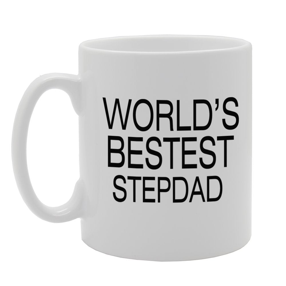 World'S Bestest Stepdad   Printed Tea Coffee Ceramic  Mg1391 - Funny Printed Coffee Mug - Great Gift Idea
