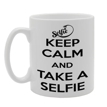Keep Calm And Take A Selfie   Printed Tea Coffee Ceramic  Mg442 - Funny Printed Coffee Mug - Great Gift Idea