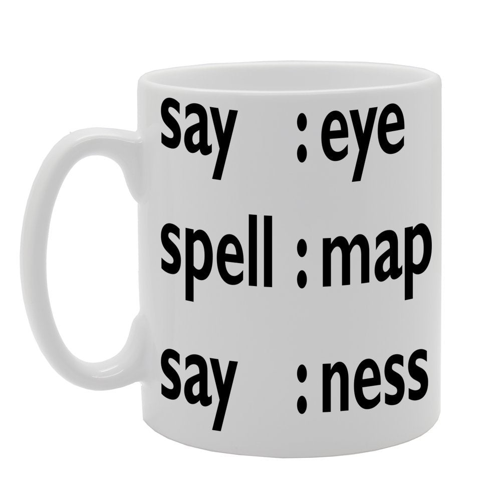 Eye Map Ness   Printed Tea Coffee Ceramic  Mg124 - Funny Printed Coffee Mug - Great Gift Idea