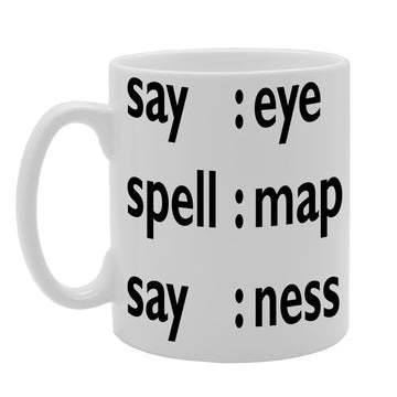Eye Map Ness   Printed Tea Coffee Ceramic  Mg124 - Funny Printed Coffee Mug - Great Gift Idea