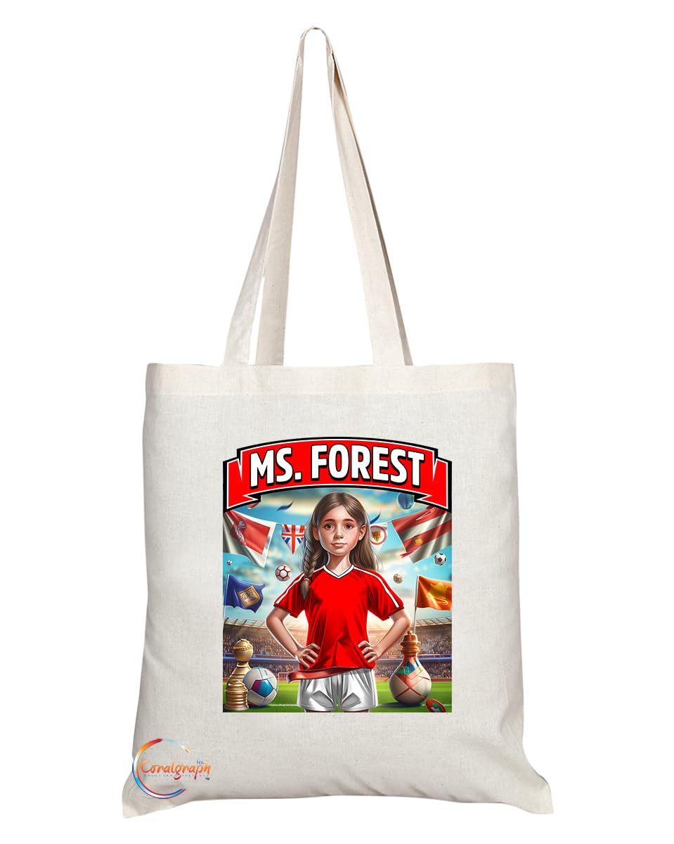 TB1618 Ms Forest Footie Fan Lady Girl Tote Bag - Eco-Friendly, Stylish, Long Handled, Perfect Novelty Gift by