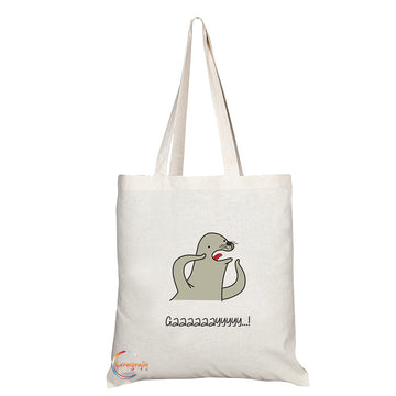 TB1371 Gaaaaaayyyyy...! Tea Novelty Present Gift Printed Eco-Friendly Stylish Long Handled Tote Shoulder Bag