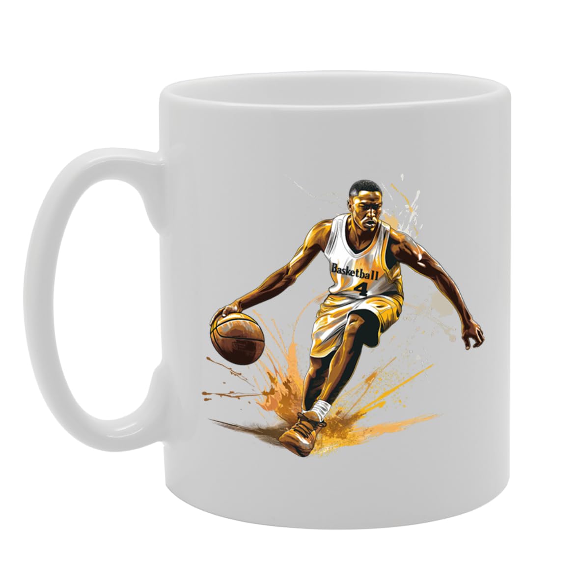 Mr Basketball  - Ideal For Basketball Players And Fans, 11Oz Ceramic Coffee  For Court Enthusiasts And Sports Lovers Mg5938 - Funny Printed Coffee Mug - Great Gift Idea