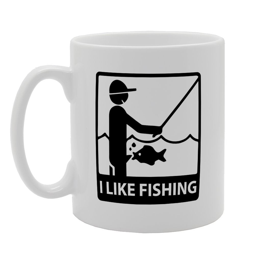 I Like Fishing Funny Joke   Printed Tea Coffee Ceramic  Mg1964 - Funny Printed Coffee Mug - Great Gift Idea