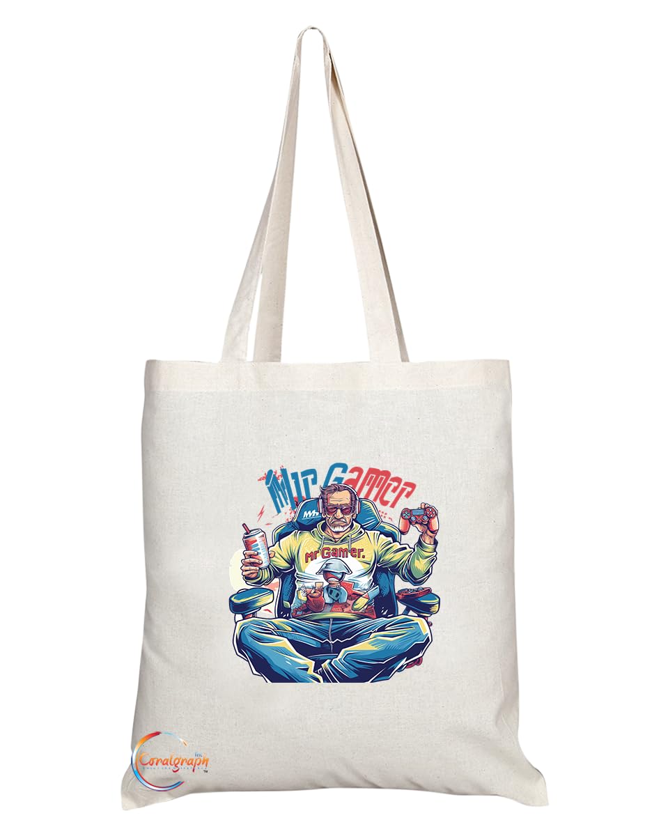 TB1990 Mr Gamer Tote Bag - Ideal for Gamers, eSports Enthusiasts, and Gaming Fans - Tote Bag with Cool Design