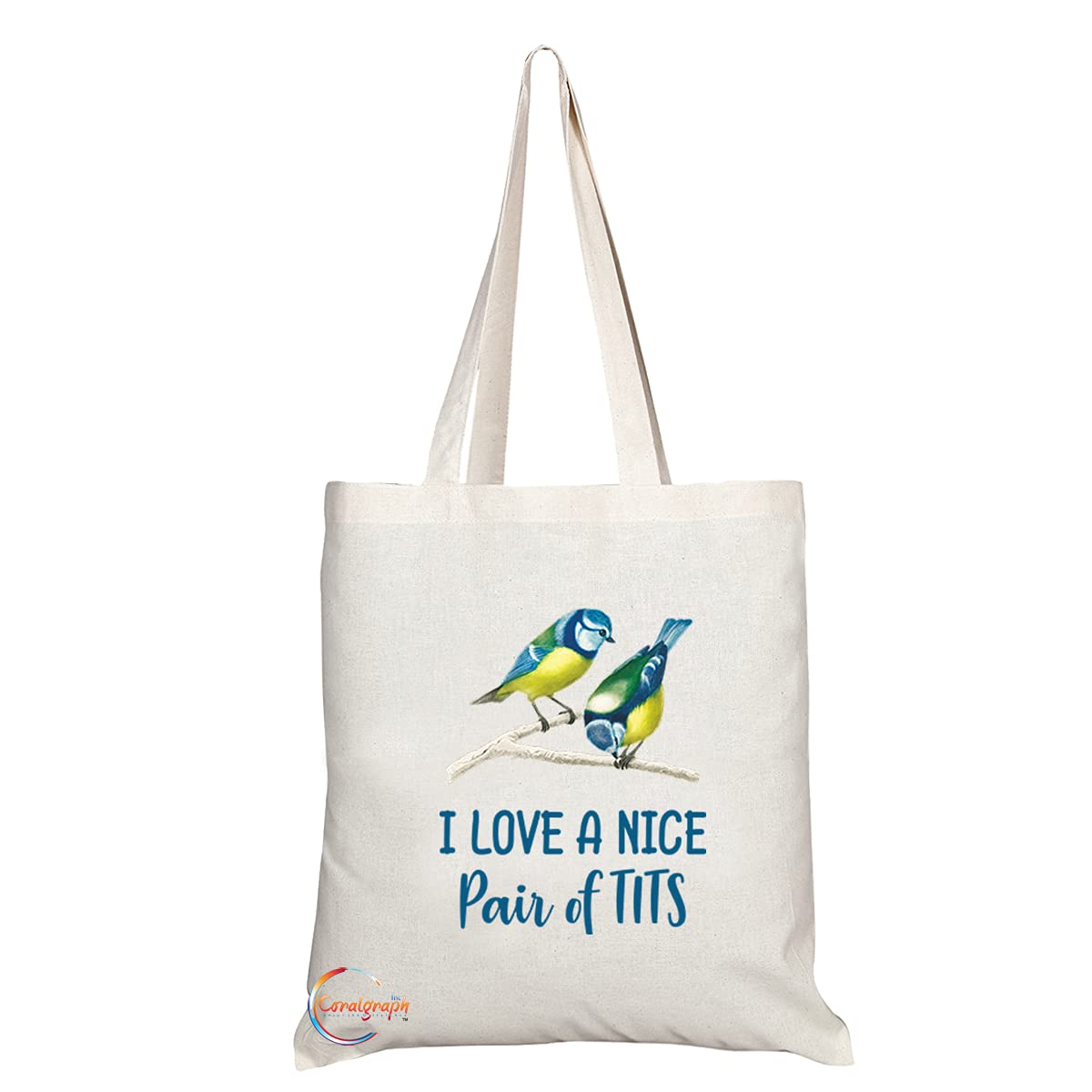 TB1133 I Love a Nice Pair of Tits Novelty Present Gift Printed Eco-Friendly Stylish Long Handled Tote Shoulder Bag