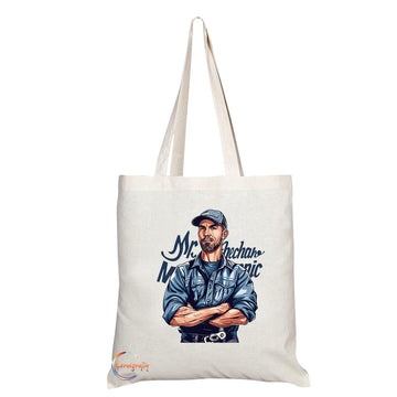 TB1746 Mr Mechanic Tote Bag - Great for Mechanics, Car Enthusiasts, Automotive Workers - Sustainable, Stylish, Long Handled, Durable and Reusable