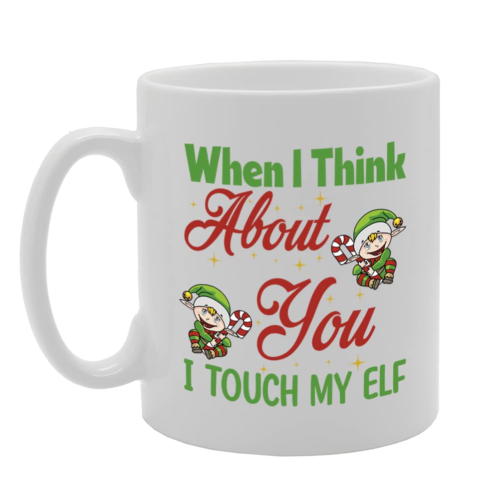 Touch My Elf  Printed  Tea Coffee Ceramic  Mg5608 - Funny Printed Coffee Mug - Great Gift Idea
