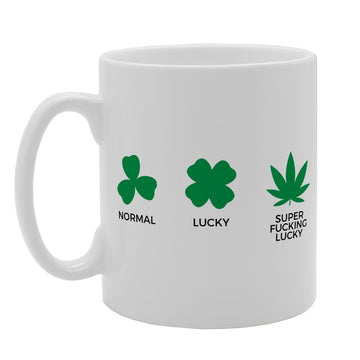 Normal Lucky Super Fucking Lucky Leaf   Printed Tea Coffee  Mg1697 - Funny Printed Coffee Mug - Great Gift Idea