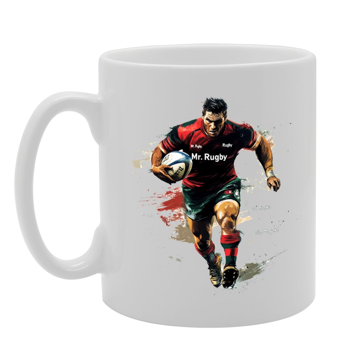 11Oz Ceramic  Featuring Popular Sports Designs From Around The World – Ideal For Sports Fans And Enthusiasts (Rugby Mg6569) - Funny Printed Coffee Mug - Great Gift Idea
