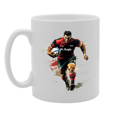 11Oz Ceramic  Featuring Popular Sports Designs From Around The World – Ideal For Sports Fans And Enthusiasts (Rugby Mg6569) - Funny Printed Coffee Mug - Great Gift Idea