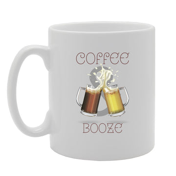 Coffee N Booze   Printed Tea Coffee Ceramic  Mg3587 - Funny Printed Coffee Mug - Great Gift Idea