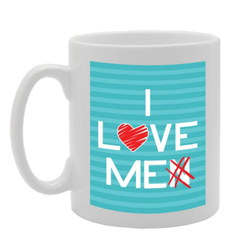 I Love Men Or Me   Printed Tea Coffee Ceramic  Mg2814 - Funny Printed Coffee Mug - Great Gift Idea