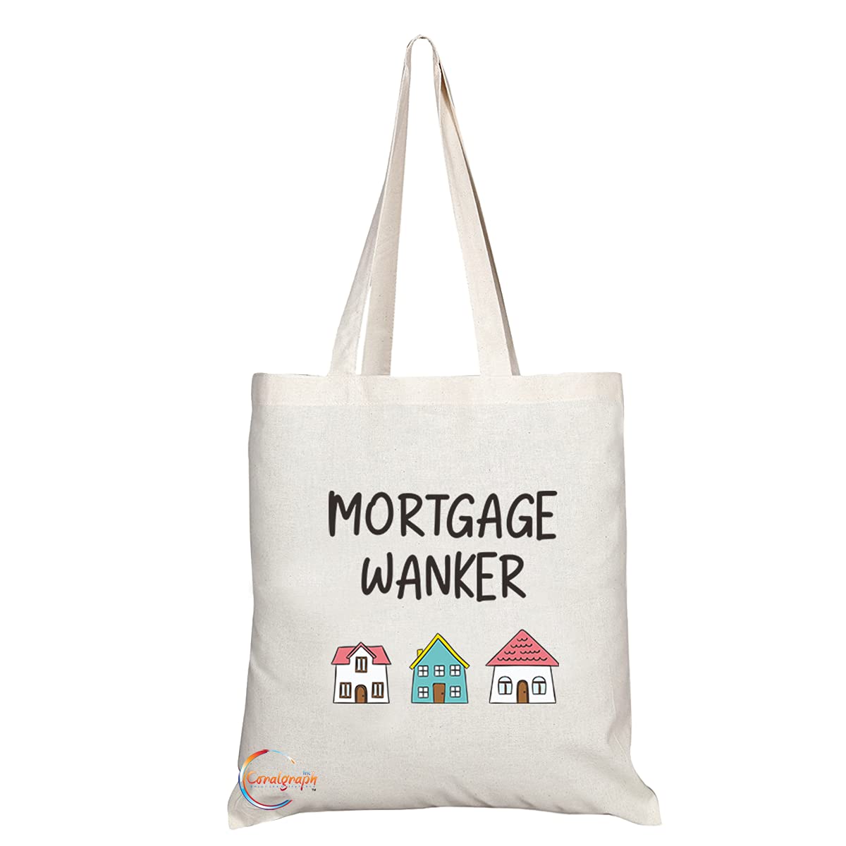 TB1122 Mortgage Wanker Novelty Present Gift Printed Eco-Friendly Stylish Long Handled Tote Shoulder Bag