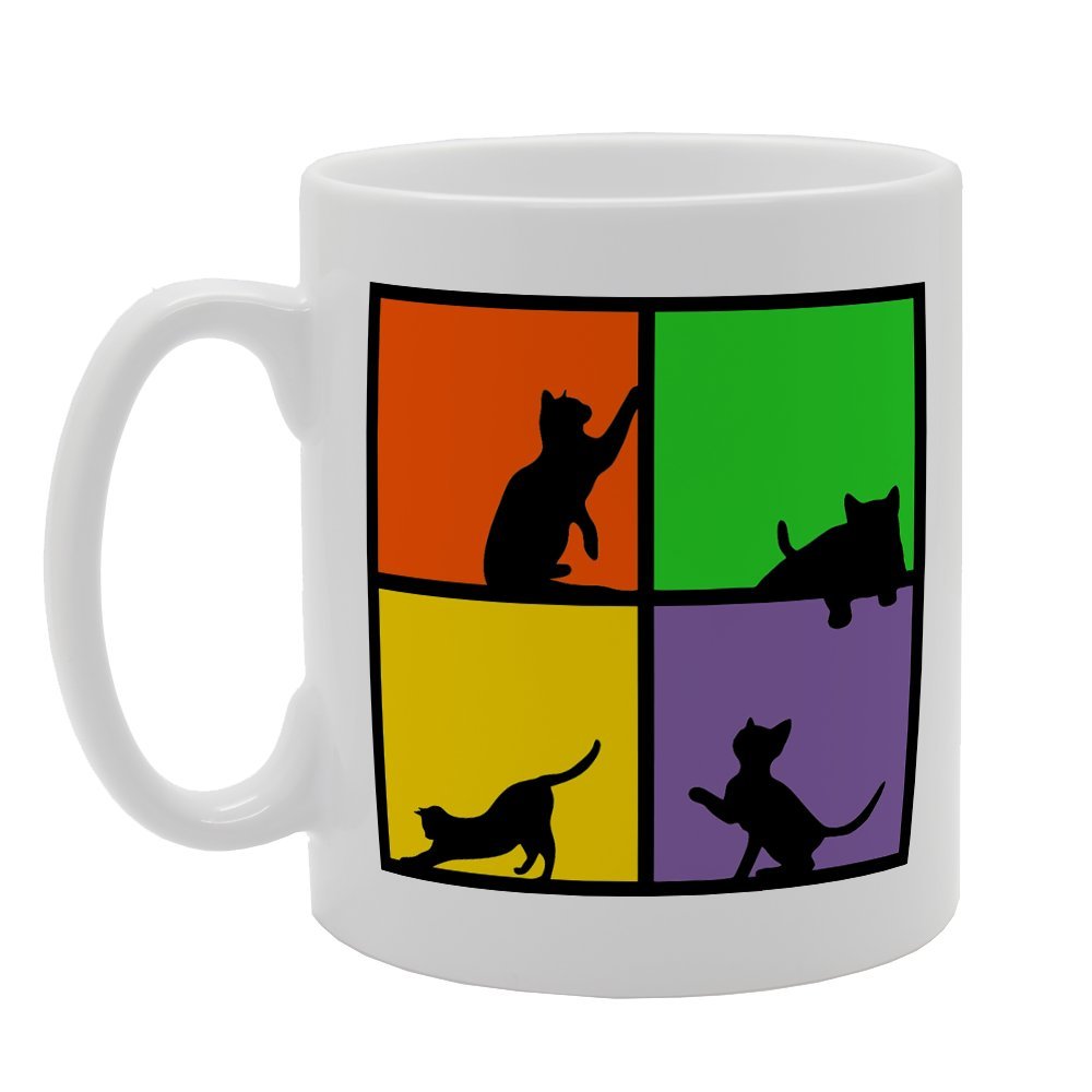 Cats In The Boxes   Printed Tea Coffee Ceramic  Mg1414 - Funny Printed Coffee Mug - Great Gift Idea