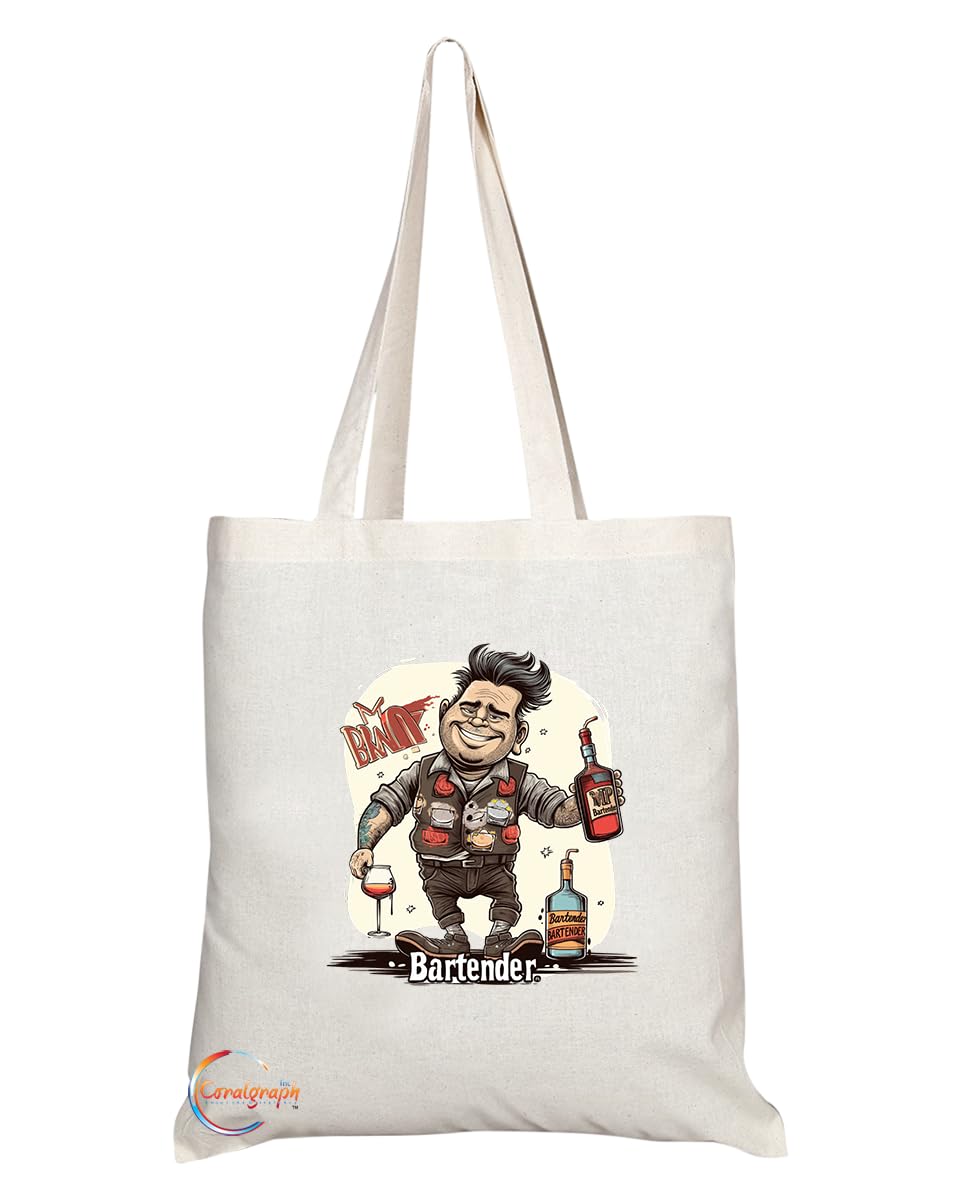 TB1999 Mr Bartender Tote Bag - Ideal for Bartenders, Mixologists, and Bar Staff - Tote Bag with Stylish Design