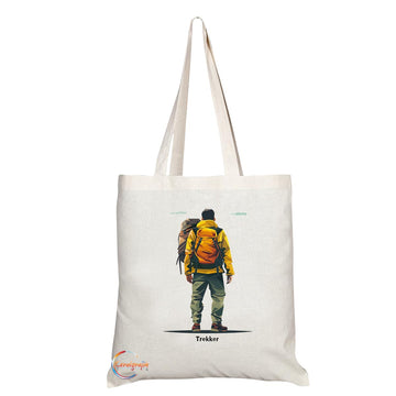 TB1711 Mr Trekker Tote Bag - Great for Hikers, Adventure Lovers, Outdoor Enthusiasts - Sustainable, Stylish, Long Handled, Durable and Reusable