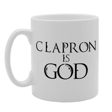 Clapron Is God   Printed Tea Coffee Ceramic  Mg1424 - Funny Printed Coffee Mug - Great Gift Idea