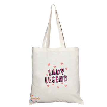 TB1344 Lady Legend Tea Novelty Present Gift Printed Eco-Friendly Stylish Long Handled Tote Shoulder Bag