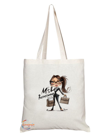 TB1981 Ms Businesswoman Tote Bag - Ideal for Professional Women, Entrepreneurs, and Career Women - Tote Bag with Empowering Design