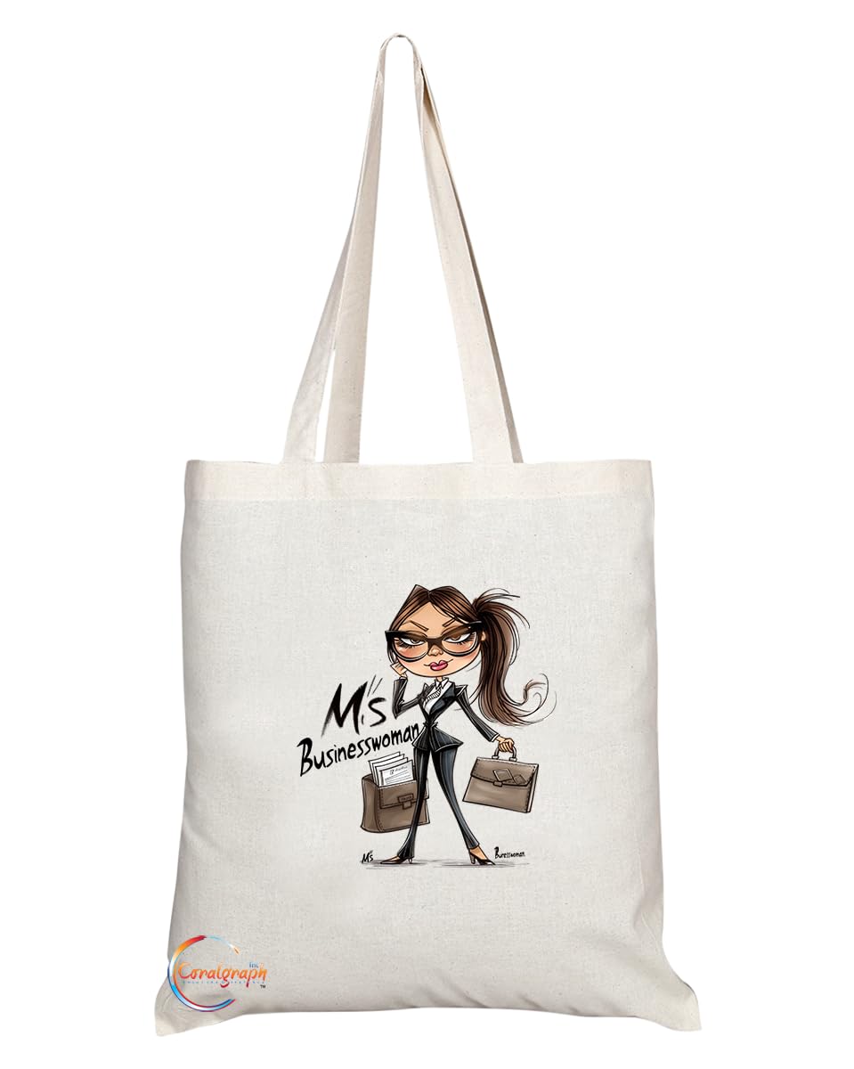 TB1981 Ms Businesswoman Tote Bag - Ideal for Professional Women, Entrepreneurs, and Career Women - Tote Bag with Empowering Design