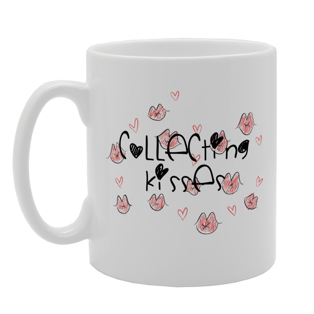 Collecting Kisses   Printed Tea Coffee Ceramic  Mg3183 - Funny Printed Coffee Mug - Great Gift Idea