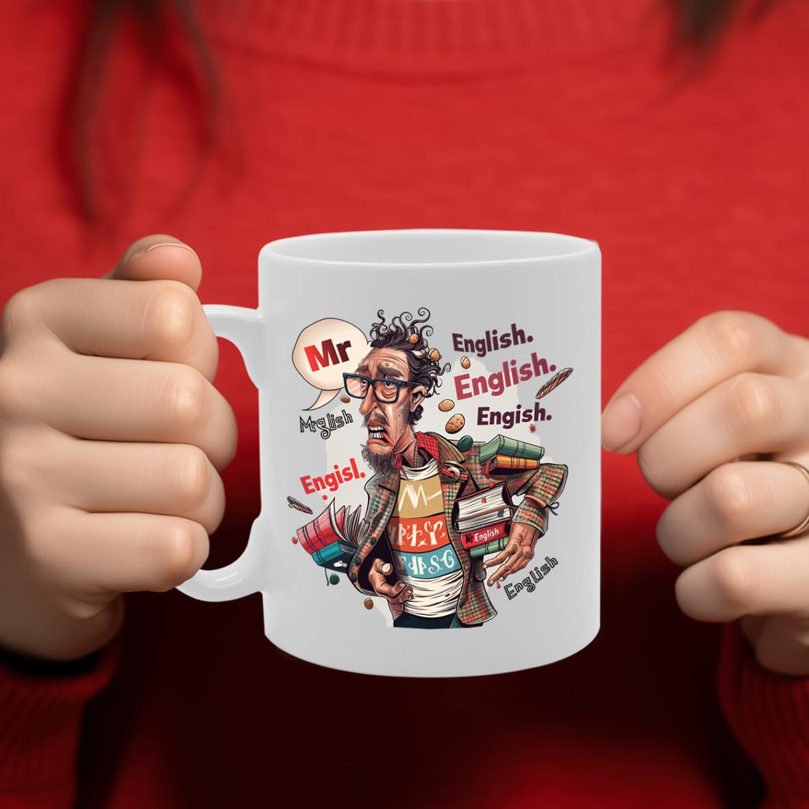 Mr English  - Crafted For English Teachers, Literature Enthusiasts, Educators, Sturdy Ceramic, Dishwasher Safe, Ideal For Celebrating Literature And Education Mg6022 - Funny Printed Coffee Mug - Great Gift Idea