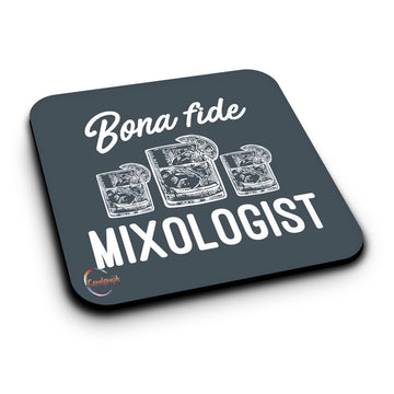 ER294 Bonafide Mixologist Novelty Present Gift Printed MDF Wooden Coaster