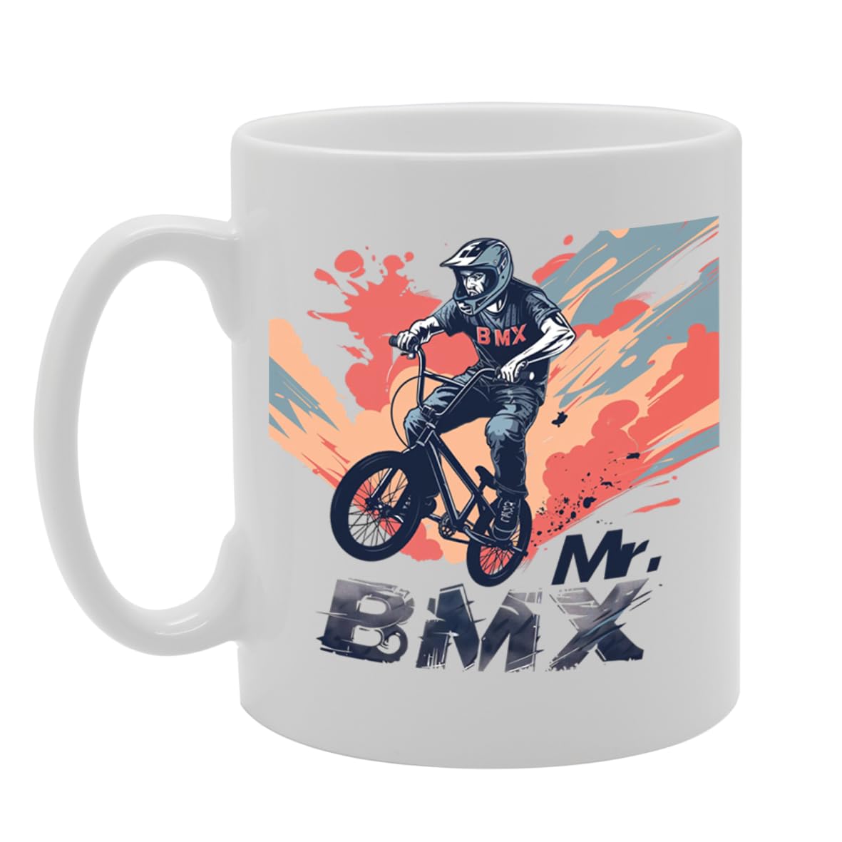 Mr Bmx  - Ideal For Bmx Riders And Cycling Enthusiasts, 11Oz Ceramic Coffee  For Bike Lovers And Extreme Sports Fans Mg5960 - Funny Printed Coffee Mug - Great Gift Idea