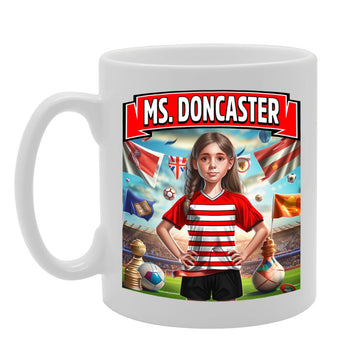 Football Fan Ceramic  - Perfect   For Soccer Lovers, Ladies & Girls - Printed Cup For Footie Enthusiasts (Doncaster) - Funny Printed Coffee Mug - Great Gift Idea