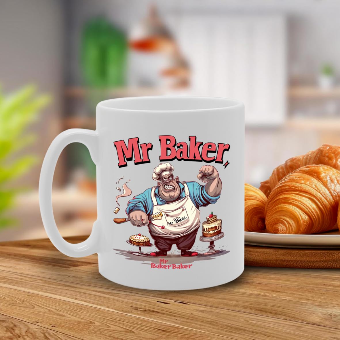 Mr Baker  - For Male Bakers, Pastry Chefs, Baking Enthusiasts, Durable Ceramic, Dishwasher Safe, Celebrates Baking And Pastry Arts Mg6040 - Funny Printed Coffee Mug - Great Gift Idea