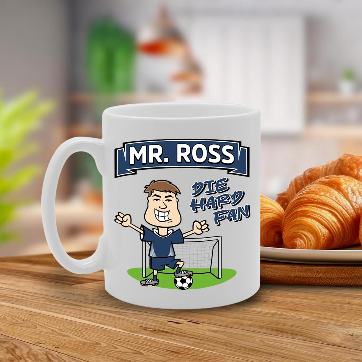Mr Ross Die Hard Fan   Printed Tea Coffee Ceramic  Mg5898 - Funny Printed Coffee Mug - Great Gift Idea