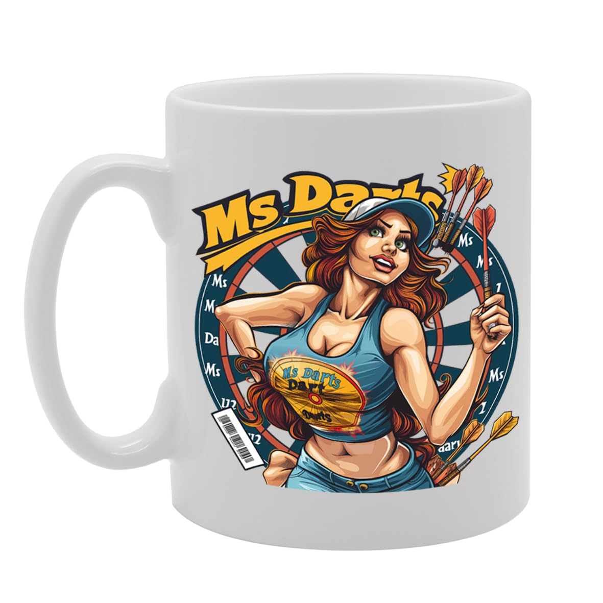 Ms Darts  - For Female Darts Players, Pub Game Enthusiasts, Sports Fans, Durable Ceramic, Dishwasher Safe Mg6031 - Funny Printed Coffee Mug - Great Gift Idea