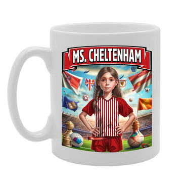 Ms Cheltenham   Printed Tea Coffee Ceramic  For Footie Fan Ladies Girls Mg6384 - Funny Printed Coffee Mug - Great Gift Idea