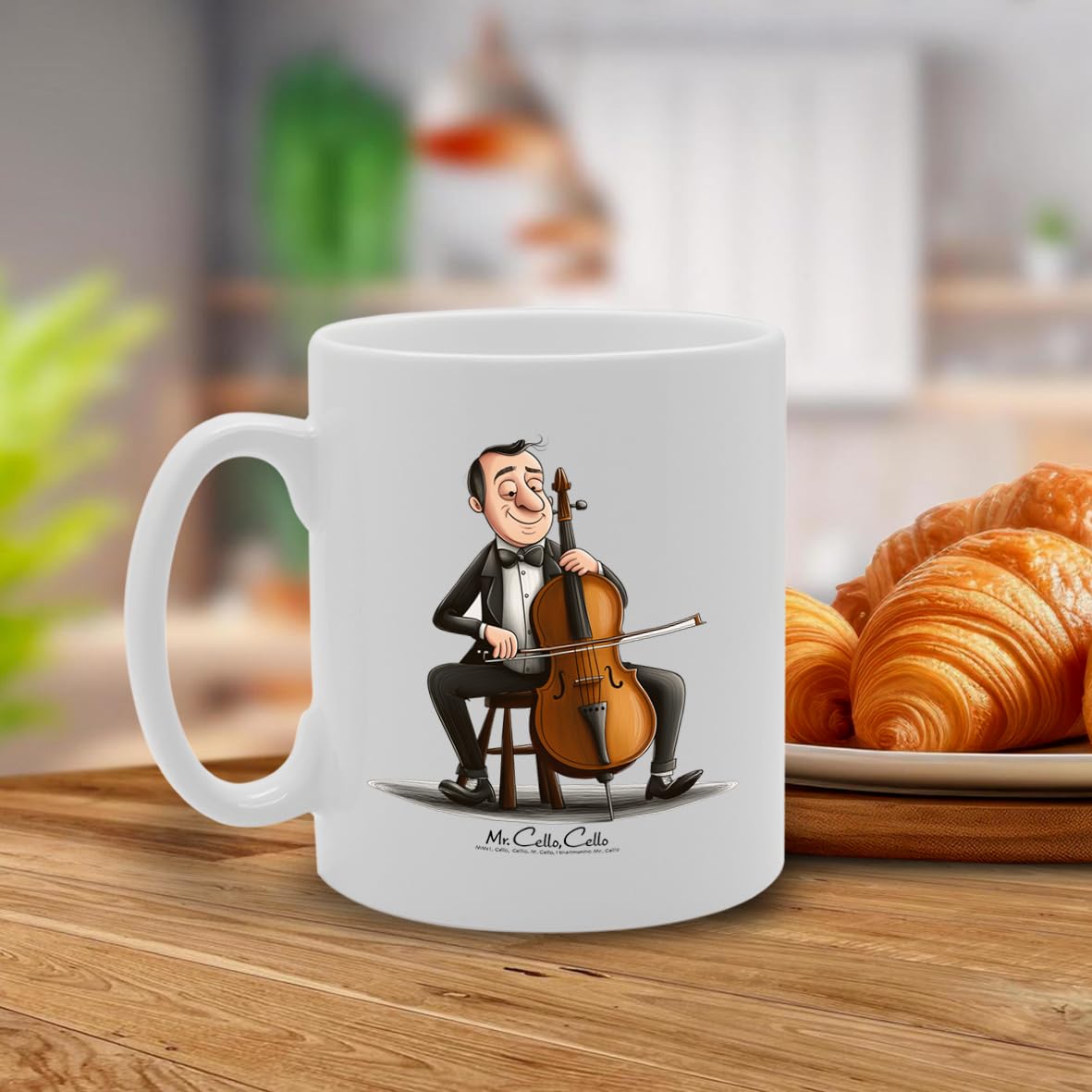 11Oz Ceramic  Mg6547 Featuring Mr Cello – For Musicians And Music Lovers - Funny Printed Coffee Mug - Great Gift Idea