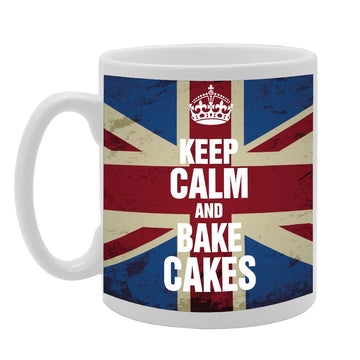 Keep Calm And Bake Cakes   Printed Tea Coffee Ceramic  Mg2343 - Funny Printed Coffee Mug - Great Gift Idea
