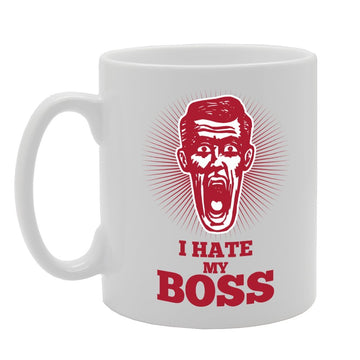 I Hate My Boss   Printed Tea Coffee Ceramic  Mg3062 - Funny Printed Coffee Mug - Great Gift Idea